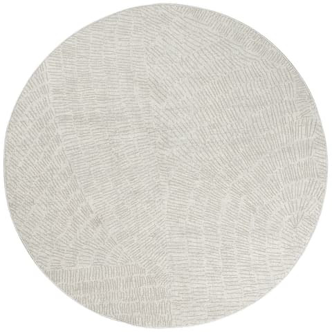 Link Sandy Round carpet in beige, shown in a product top view as image 1