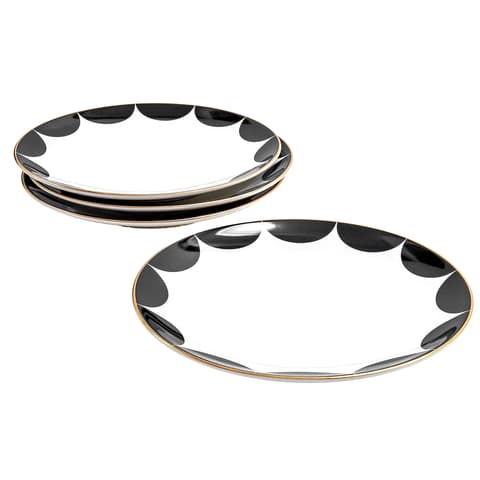 Malikka Viktoria plates in black and white, shown in a product front view as image 1
