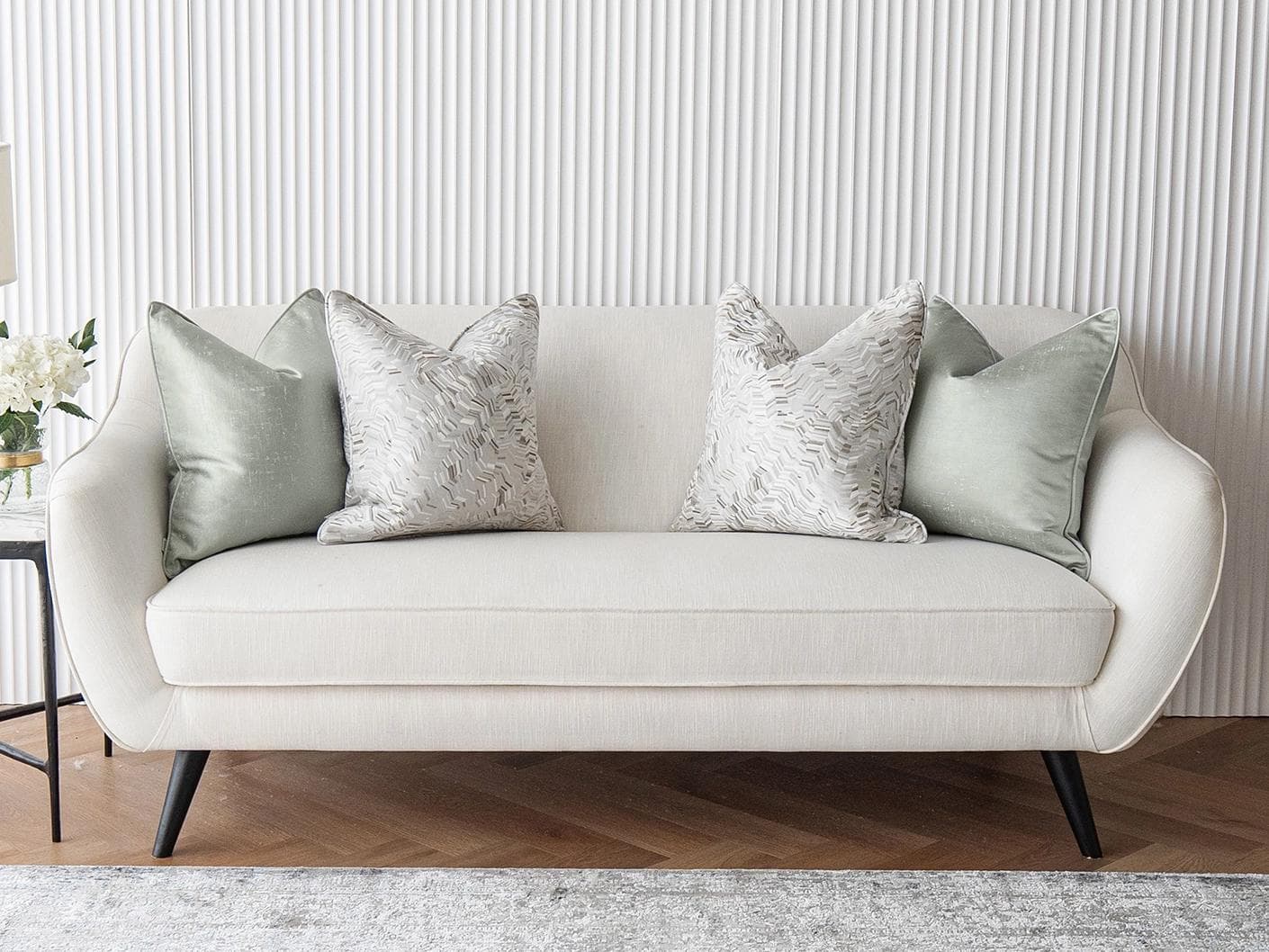 Marjorie Bundle bundle - indoor in silver, grey and green, shown in a lifestyle front view as image 2