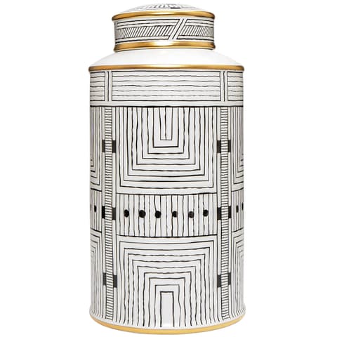 Maze Arneson canisters in black and white, shown in a product front view as image 1