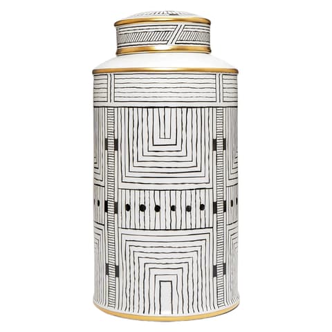 Maze Arneson II canisters in black and white, shown in a product front view as image 1