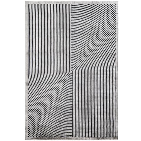 Maze Ebony carpets in grey and charcoal, shown in a product top view as image 1