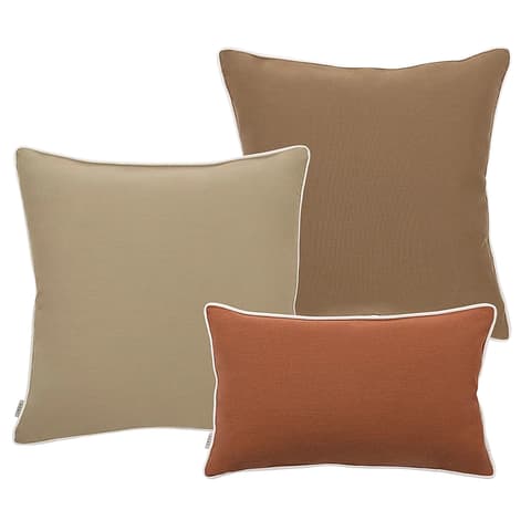 Meryl Bundle outdoor bundles in brown and rust, shown in a product as image 1