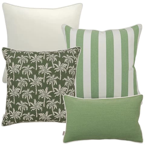 Mysha Bundle outdoor bundles in ivory and green, shown in a product as image 1