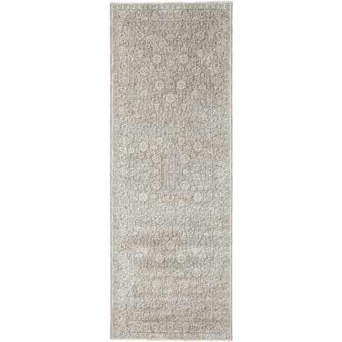 Natalia Sandy carpets in beige and grey, shown in a product top view as image 1