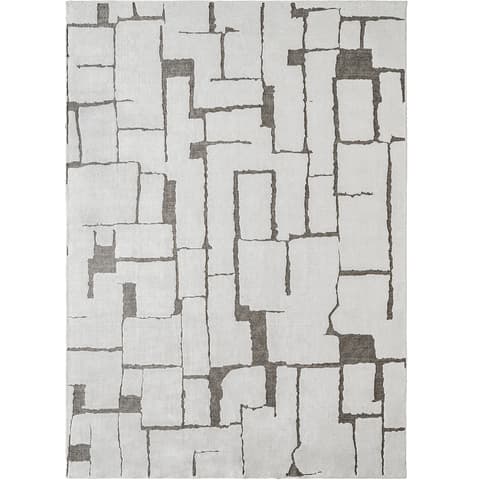 Nico Sandy carpets in ivory, grey and brown, shown in a product top view as image 1