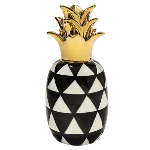 Pinya Arneson statues and sculptures in white, black and gold, shown in a product front view as image 1