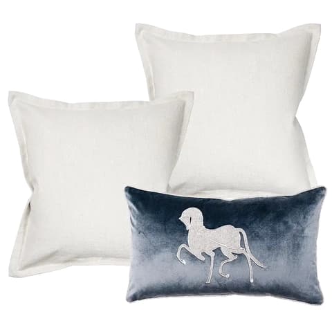 Brent Bundle bundle - indoor in white, blue and silver, shown in a product front view as image 1