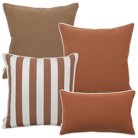 Pranvi Bundle outdoor bundles in rust and brown, shown in a product as image 1