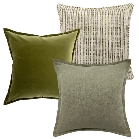 Praveen Bundle bundle - indoor in green and cream, shown in a product front view as image 1