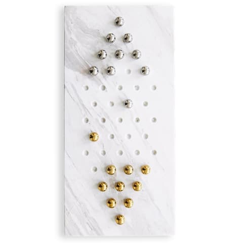 Rally Malcolm statues and sculptures in gold, white and silver, shown in a product top view as image 1