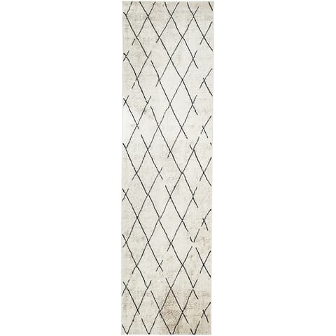 Renzo Ebony carpets in beige, shown in a product top view as image 1