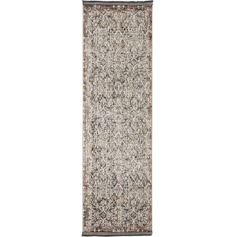 Sheldon Ebony carpets in black and beige, shown in a product top view as image 1