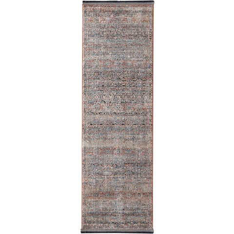 Sheldon Rosso carpets in red and rust, shown in a product top view as image 1