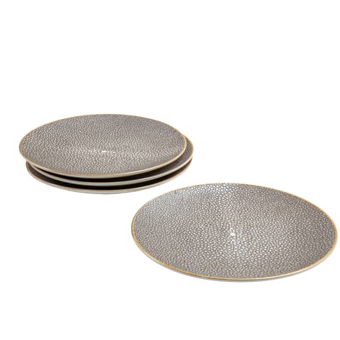 Sherry Viktoria plates in brown and gold, shown in a product front view as image 1