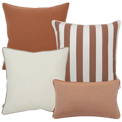 Sio Bundle outdoor bundles in green and ivory, shown in a product as image 1