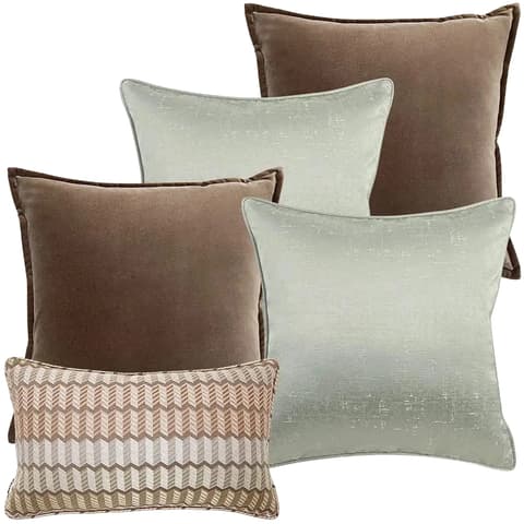 Eliazar Bundle bundle - indoor in brown, orange, silver and green, shown in a product front view as image 1