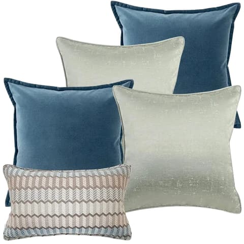 Dionisia Bundle bundle - indoor in silver, blue and green, shown in a product front view as image 1