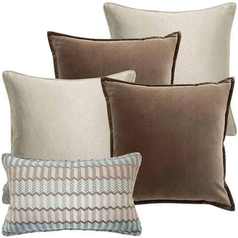 James Bundle bundle - indoor in silver, blue, brown and beige, shown in a product front view as image 1