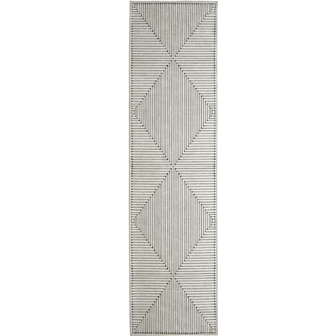 Vince Bianca carpets in black and white, shown in a product top view as image 1