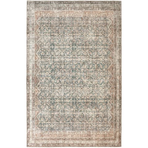Vince Denim carpets in beige, rust and multicolour, shown in a product top view as image 1