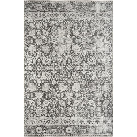 Vince Porcini carpets in grey and charcoal, shown in a product top view as image 1