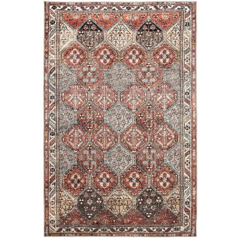 Vince Rosso carpets in rust and multicolour, shown in a product top view as image 1