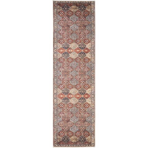 Vince Rosso carpets in rust and multicolour, shown in a product top view as image 1