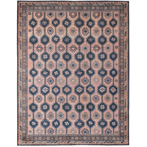 Vincent Blossom carpets in pink, blue and multicolour, shown in a product top view as image 1