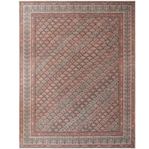 Vincent Copper carpets in taupe, orange and multicolour, shown in a product top view as image 1
