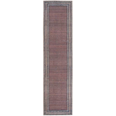 Vincent Coral carpets in red and multicolour, shown in a product top view as image 1