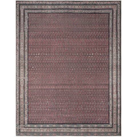 Vincent Coral carpets in red and multicolour, shown in a product top view as image 1
