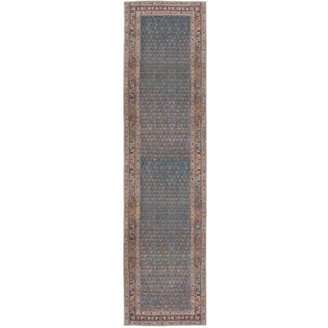 Vincent Denim carpets in blue, rust and multicolour, shown in a product top view as image 1