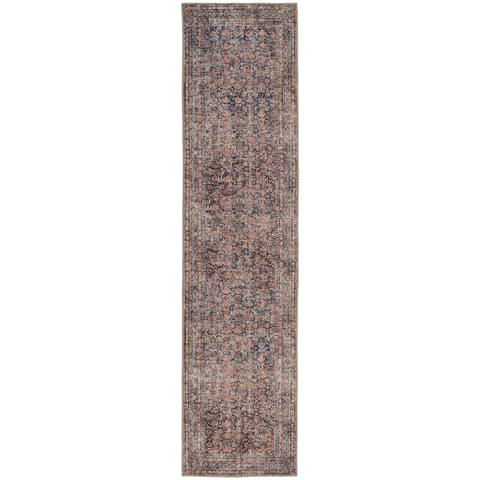 Vincent Terracotta carpets in rust and multicolour, shown in a product top view as image 1
