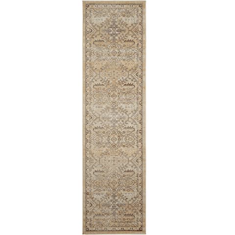 Warren Clay carpets in brown and beige, shown in a product top view as image 1