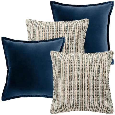 Yakshith Bundle bundle - indoor in blue and cream, shown in a product front view as image 1