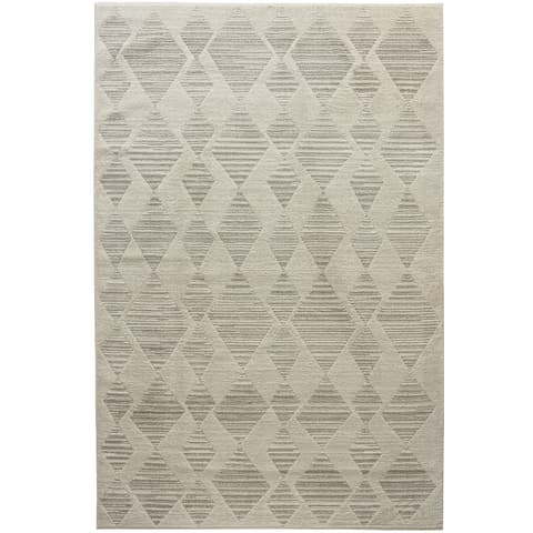 Zen Alba carpets in cream, beige and grey, shown in a product top view as image 1