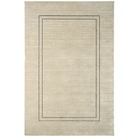 Zen Colin carpets in black and beige, shown in a product top view as image 1