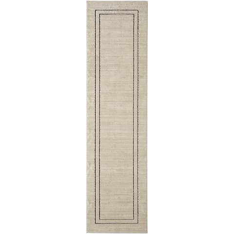 Zen Colin carpets in black and beige, shown in a product top view as image 1