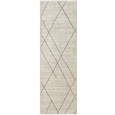 Zen Pearl carpets in charcoal and ivory, shown in a product top view as image 1