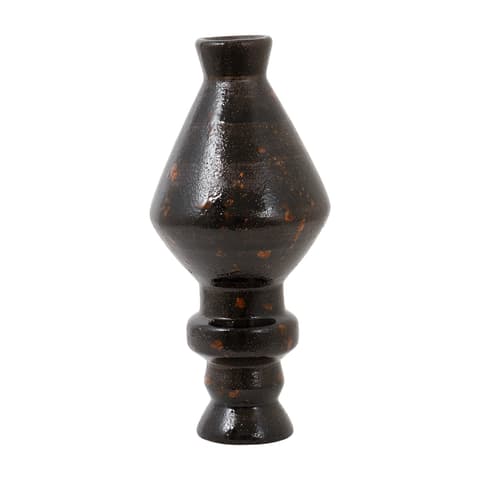 Zenith Terra I statues and sculptures in charcoal black and black, shown in a product front view as image 1